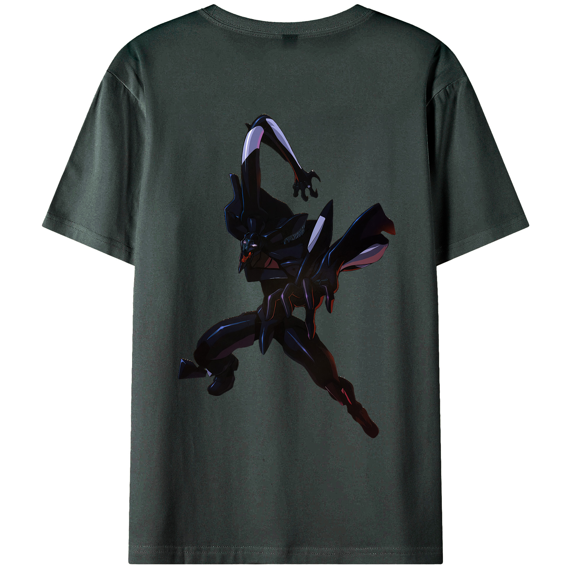 （画像用） EVA 新世紀エヴァンゲリオン 綿100％ メンズ半袖Tシャツ（バックプリント） 通気性